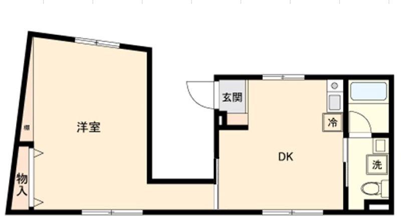 GLANZ(1DK/5階)の間取り写真