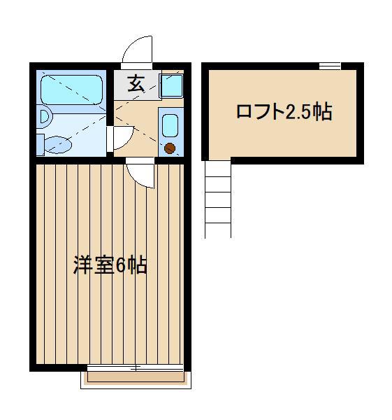 フジコーポ(1K/1階)の間取り写真