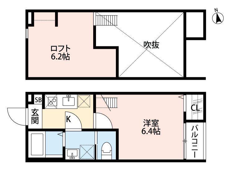 CASA MIYASHITA(1K/2階)の間取り写真