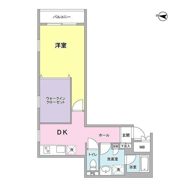 レオパルド奥沢(1DK/1階)の間取り写真