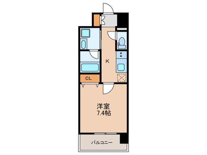 リシュドール大須(1K/4階)の間取り写真
