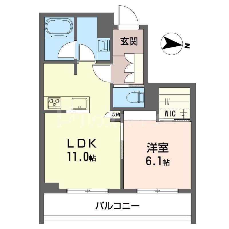 プラムテラス(1LDK/3階)の間取り写真