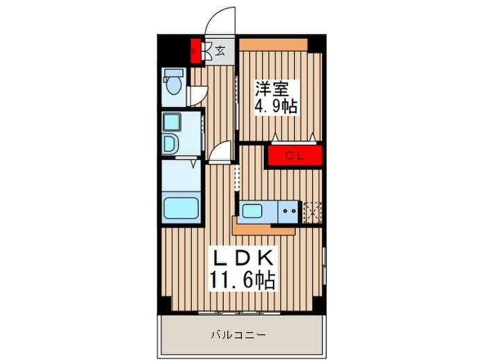 ルミナス参番館(1LDK/3階)の間取り写真