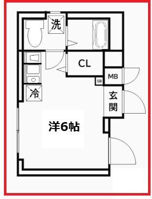 クリアル王子サウス(ワンルーム/2階)の間取り写真