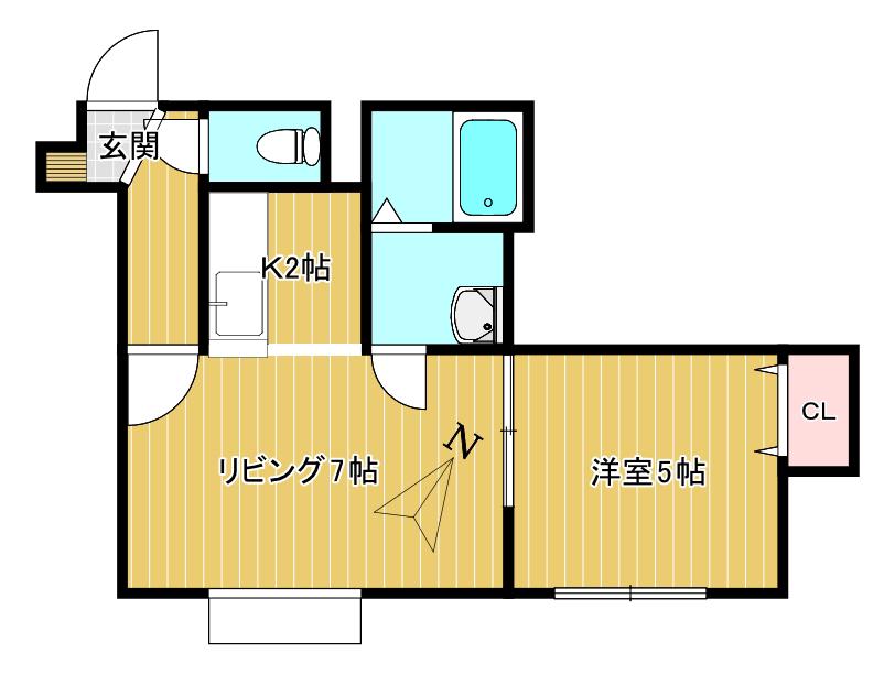 ステージエム&ケイ(1LDK/3階)の間取り写真