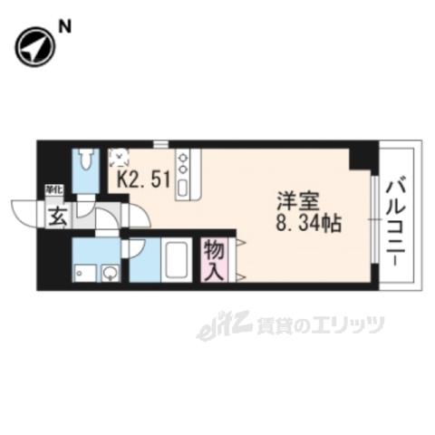 エンゼルプラザイースト1(ワンルーム/9階)の間取り写真