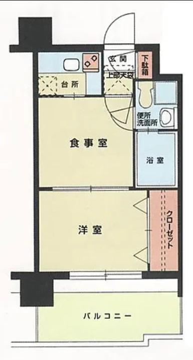エステート・モア・薬院通(2K/7階)の間取り写真