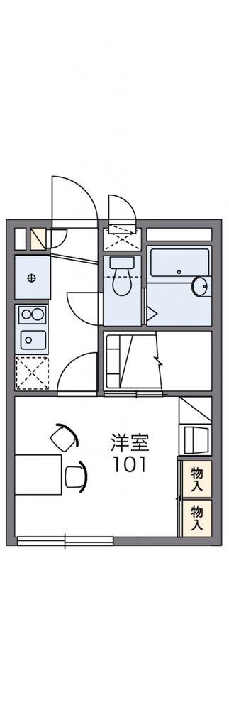 レオパレスワカホ(1K/2階)の間取り写真