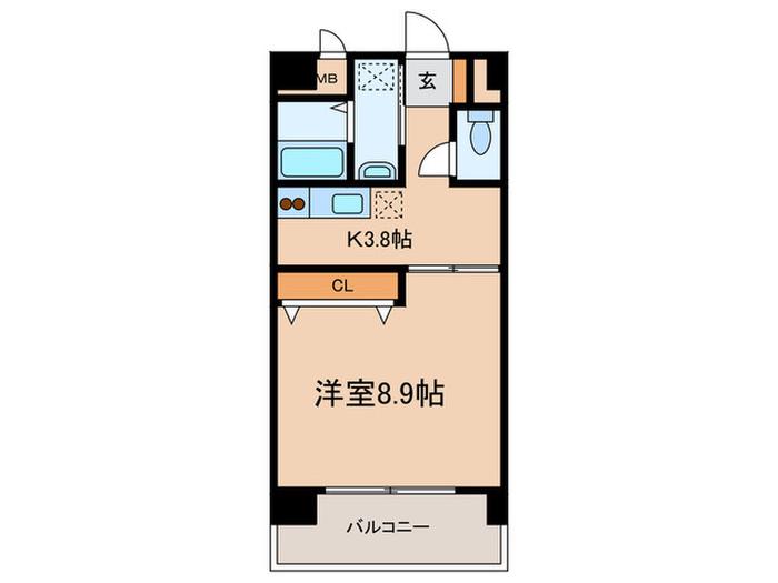 プリムグランディール金山(1K/4階)の間取り写真