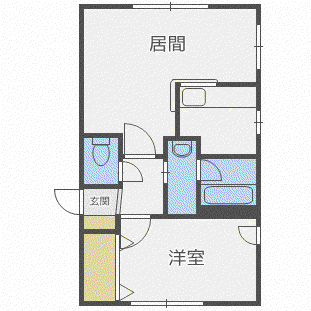 レモネード菊水(1LDK/4階)の間取り写真