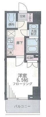 ザ・パーククロス藤沢(1K/9階)の間取り写真