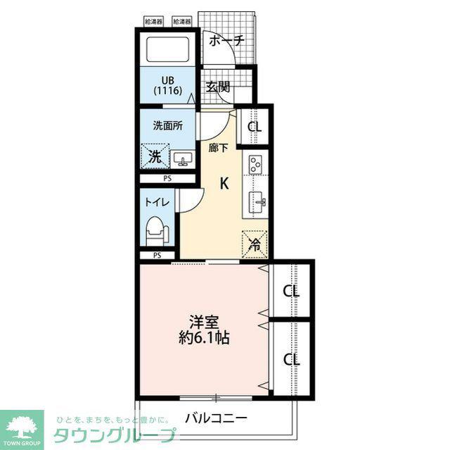 AMOUR SORA(1K/1階)の間取り写真