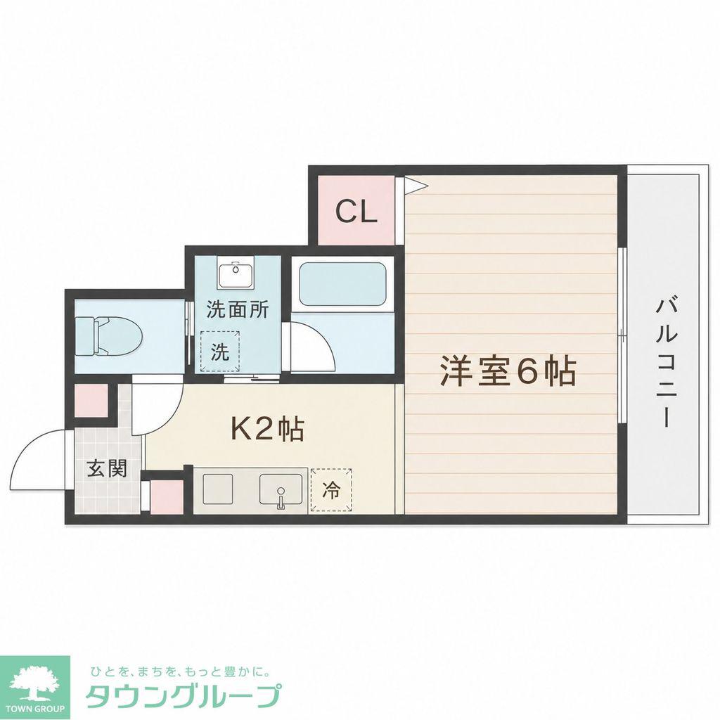クロレ長町(1K/1階)の間取り写真