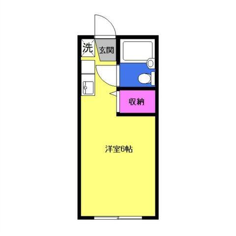ハイツリー(1K/2階)の間取り写真