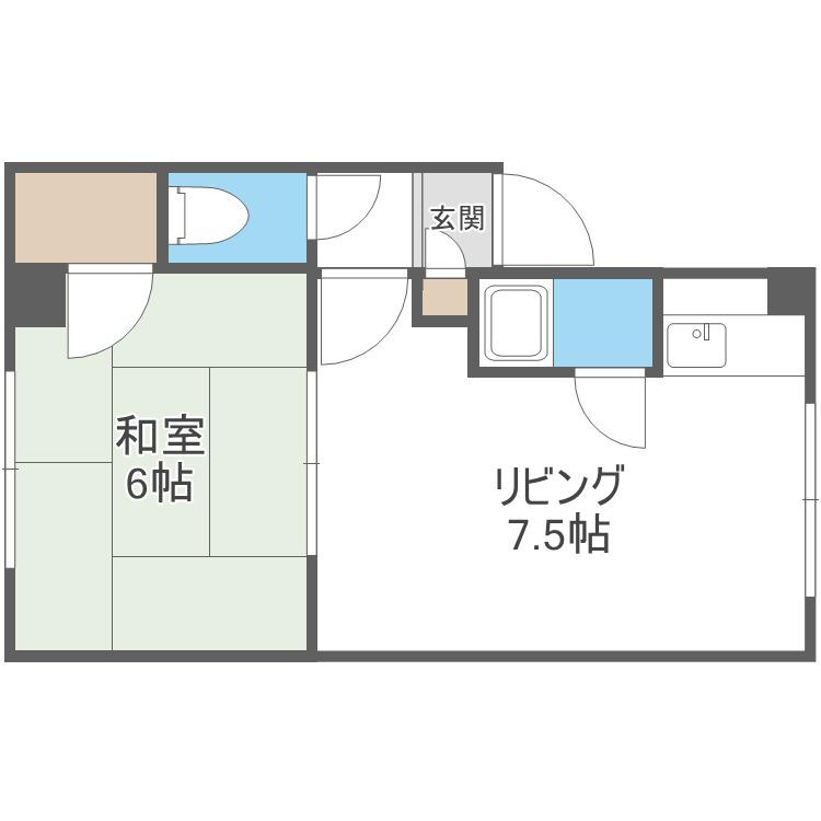 ハイツ55(1DK/3階)の間取り写真
