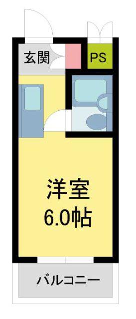 サンライズ(ワンルーム/1階)の間取り写真