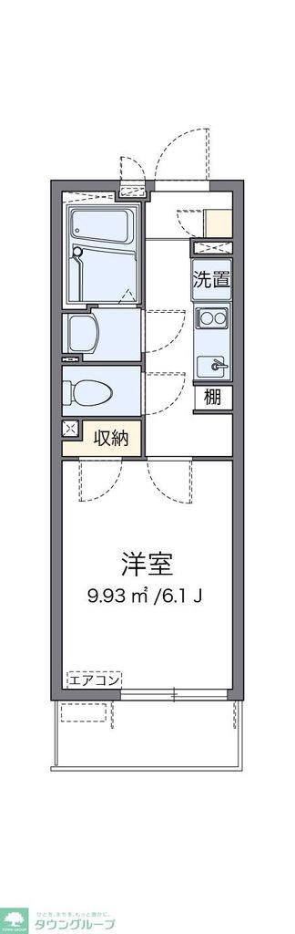 クレイノJOY FOREST(1K/1階)の間取り写真