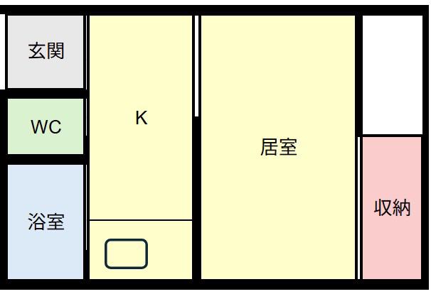 マノーラI(1K/2階)の間取り写真