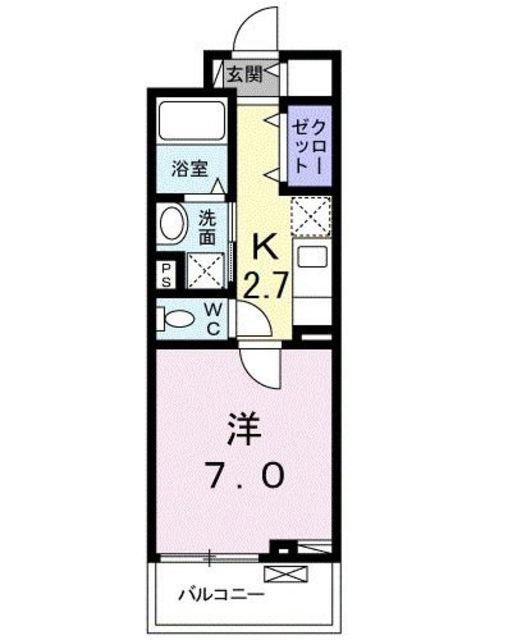 グレイス(1K/2階)の間取り写真