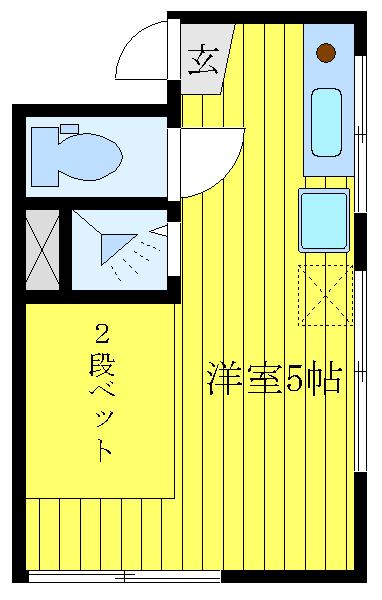 フランボワーズ駒込(ワンルーム/2階)の間取り写真