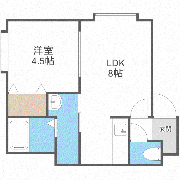 グランデルシャン(1LDK/3階)の間取り写真