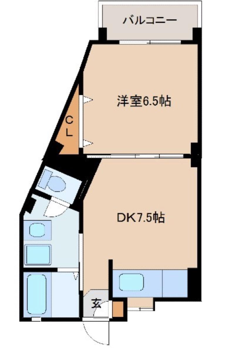 CASA SHURI(1DK/4階)の間取り写真