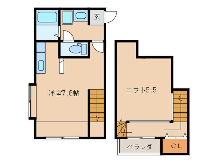 アサンブラージュ藤崎(ワンルーム/1階)の間取り写真