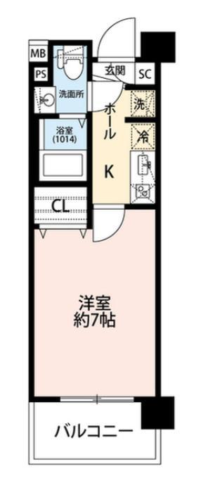 プレール・ドゥーク西川口II(1K/4階)の間取り写真