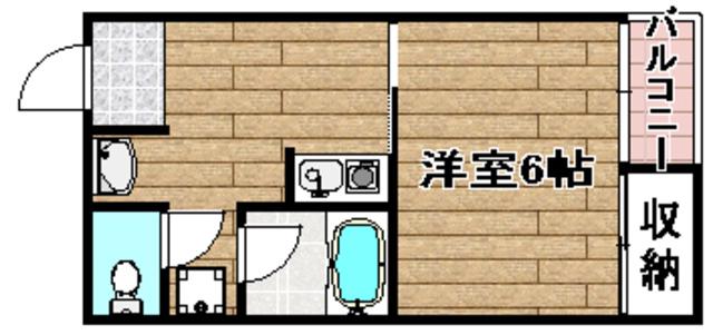 レジデンス摂津(1K/3階)の間取り写真