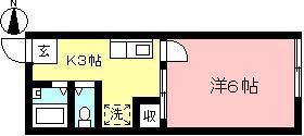 シティハイムプラム(1K/1階)の間取り写真