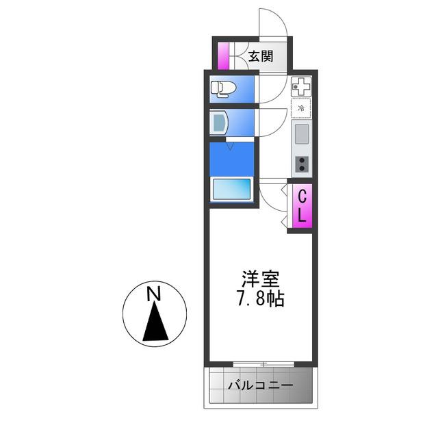 セオリー大阪イースト DOOR(1K/5階)の間取り写真