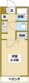 VILLA510 NO.6(1K/2階)の間取り写真