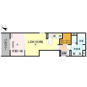 CORTE BREEZA御影(1LDK/2階)の間取り写真