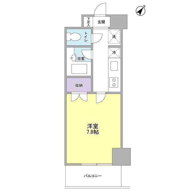 サンフラワー第6(1K/9階)の間取り写真
