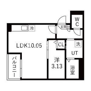 JACK NODAI(1LDK/1階)の間取り写真