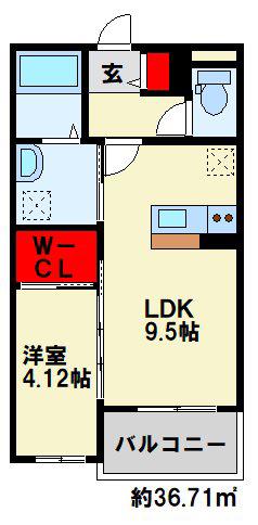FIRST STEP KITAIZUMI(1LDK/1階)の間取り写真