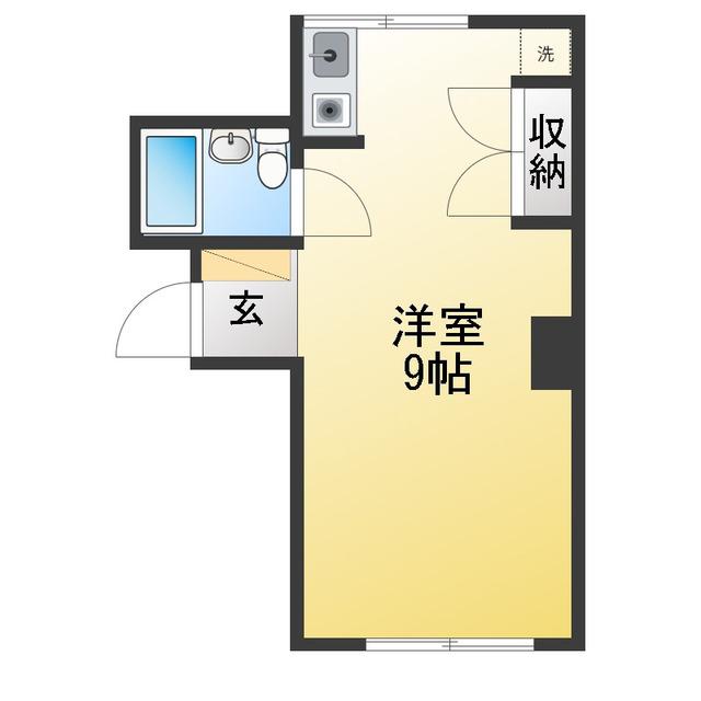カーサ音羽(ワンルーム/3階)の間取り写真