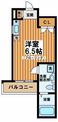 HATSUDAI FLAT(ワンルーム/1階)の間取り写真