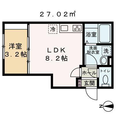 コスタリブロ中延(1LDK/3階)の間取り写真