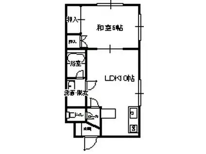 サンバレー泉(1LDK/3階)の間取り写真
