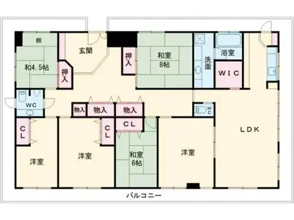 ＪＲ鹿児島本線 黒崎駅 バス乗車時間：12分 最寄りバス停で下車 徒歩3分 8階建 築29年(6LDK/8階)の間取り写真