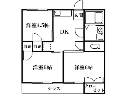 町田ロイヤルハイツ(3DK/3階)の間取り写真