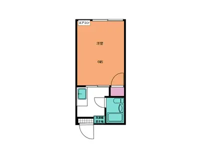 シティハイム松風(1K/1階)の間取り写真