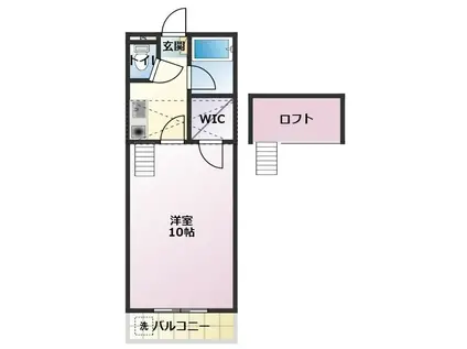 セザンヌ新栄2(1K/2階)の間取り写真