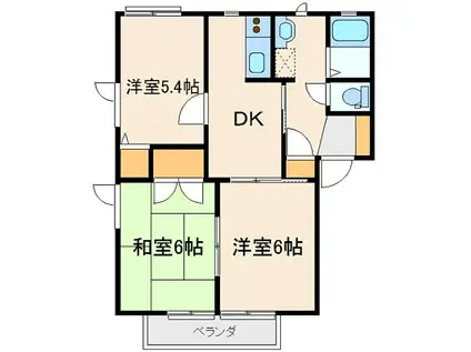 ボナール千吉良(3DK/2階)の間取り写真