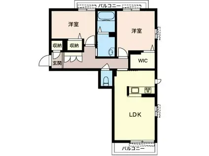 プレミアス(2LDK/3階)の間取り写真