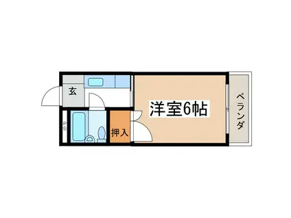 千代田ハイツ(1K/3階)の間取り写真