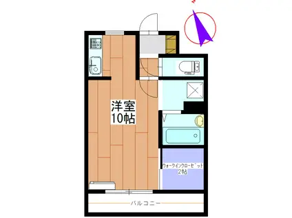 グランミュール・フミ(ワンルーム/1階)の間取り写真