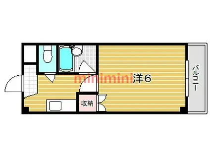 ジュネスTUKUMO(1K/1階)の間取り写真