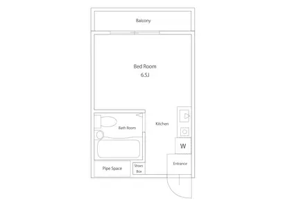 千駄木マンション(ワンルーム/3階)の間取り写真